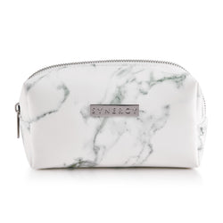 Blanc marble round makeup bag